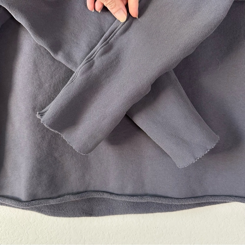 Frank & Eileen Effie Funnel Neck Capelet Top Fleece Elephant Gray SZ S - Picture 3 of 7